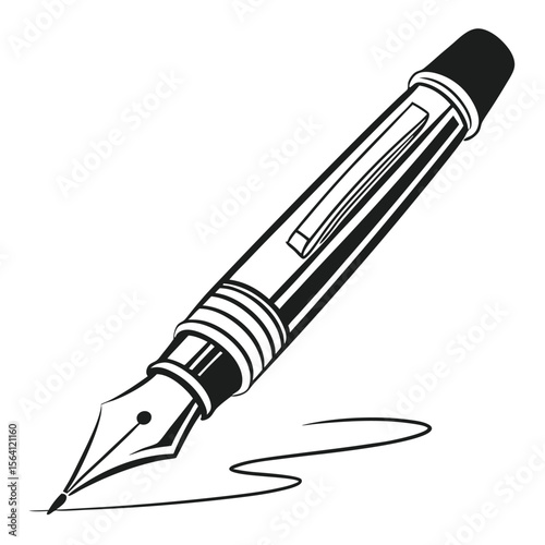 Vector pencil icon with clean eraser and perfect tip alignment

