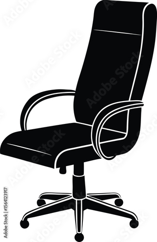 Ergonomic office chair with wheels and armrest for comfortable seating