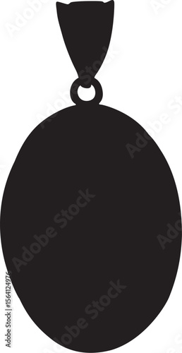 Circle Pendant Illustrations & Vectors  silhouette 