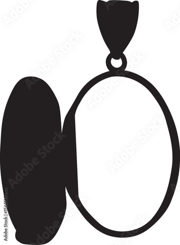 Circle Pendant Illustrations & Vectors  silhouette 