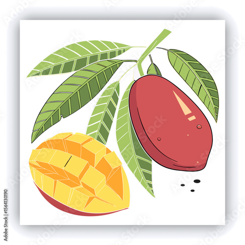 Mango fruits social media post and instagram banner template