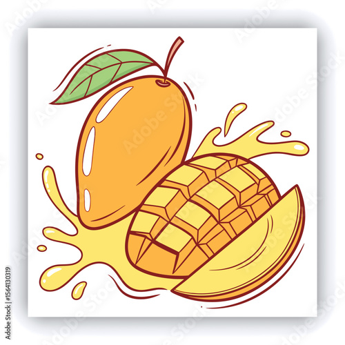 Mango fruits social media post and instagram banner template