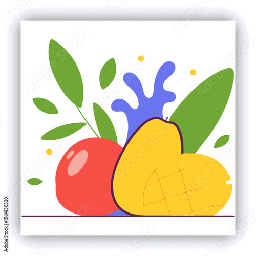 Mango fruits social media post and instagram banner template