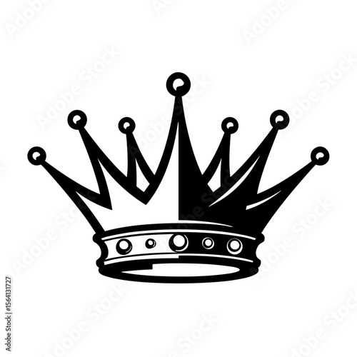 Crown illustration for children fairy tale themes and baby royalty branding