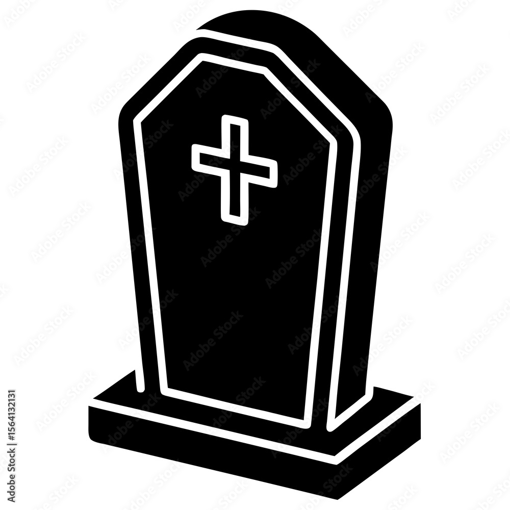 Obraz premium white cross isolated on black