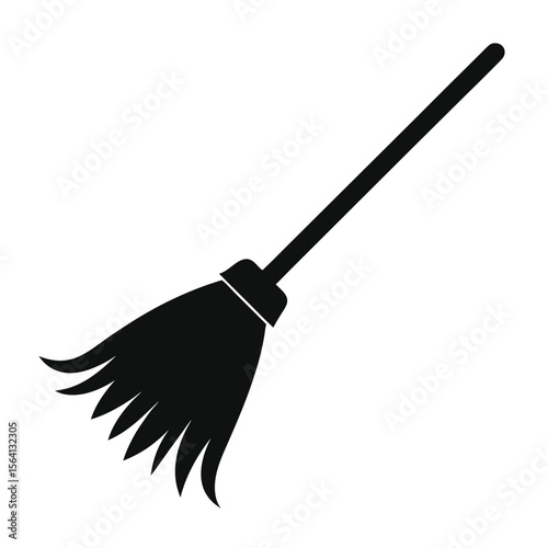 Black Broom Silhouette