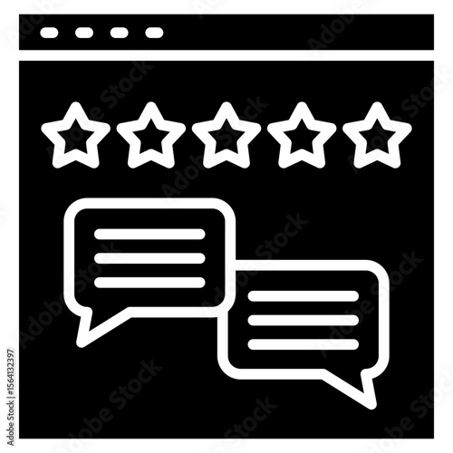 Comment glyph icon, use for journalist, broadcasting, education, news and media UI, UX kit, app and web development, digital or print.