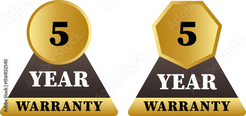 5 Year warranty , 5 Year warranty Banner Label Signs