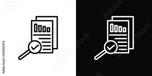 Auditors icon symbol outline style. Editable icon in EPS10