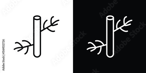 Blood vessel icon symbol outline style. Editable icon in EPS10