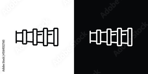 Boat Telescope icon symbol outline style. Editable icon in EPS10