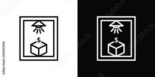 Business incubator icon symbol outline style. Editable icon in EPS10