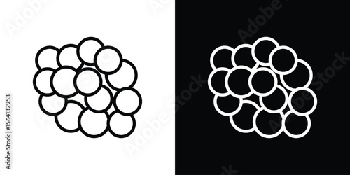 Cancer icon symbol outline style. Editable icon in EPS10