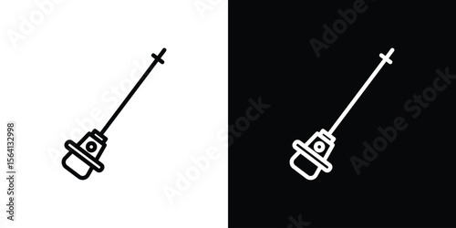 Car dipstick icon symbol outline style. Editable icon in EPS10