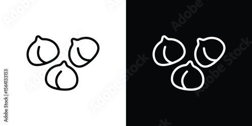 Chickpeas hummus icon symbol outline style. Editable icon in EPS10