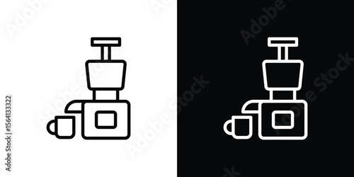 Cold pressed juicer icon symbol outline style. Editable icon in EPS10