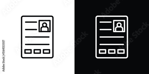 Criminal record icon symbol outline style. Editable icon in EPS10