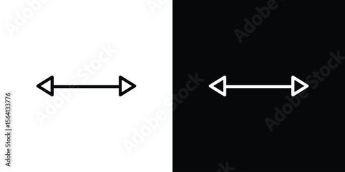 Double arrow icon symbol outline style. Editable icon in EPS10