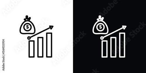 Fiscal policy icon symbol outline style. Editable icon in EPS10