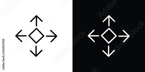 Flexibility icon symbol outline style. Editable icon in EPS10