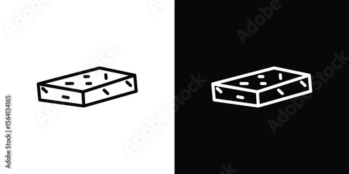 Halva icon symbol outline style. Editable icon in EPS10