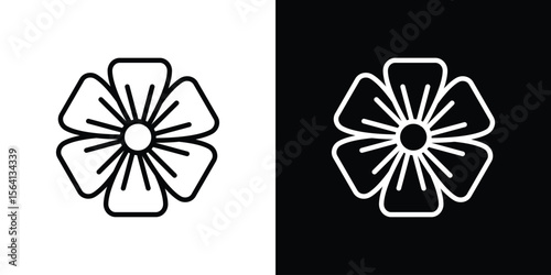 Hypericum icon symbol outline style. Editable icon in EPS10
