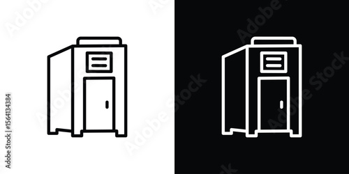 Infrared heat cabin icon symbol outline style. Editable icon in EPS10