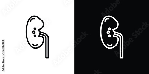 Kidney disease icon symbol outline style. Editable icon in EPS10