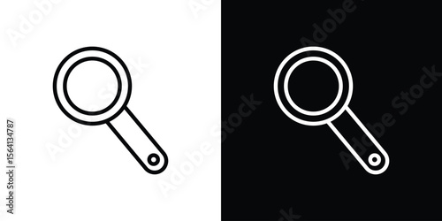 Magnifying glass icon symbol outline style. Editable icon in EPS10