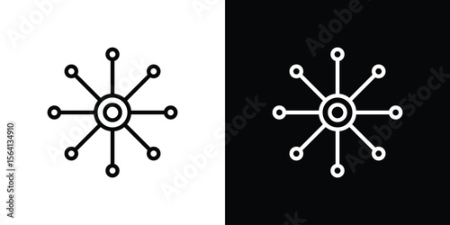 Multichannel icon symbol outline style. Editable icon in EPS10