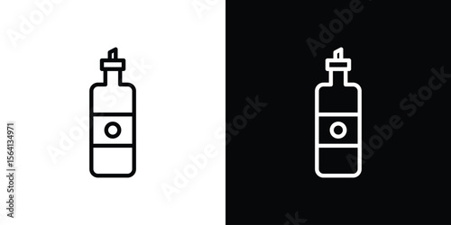 Olive oil icon symbol outline style. Editable icon in EPS10