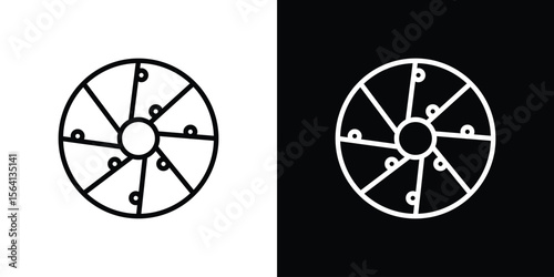 Perpetual motion icon symbol outline style. Editable icon in EPS10