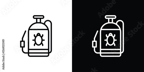 Pesticide icon symbol outline style. Editable icon in EPS10