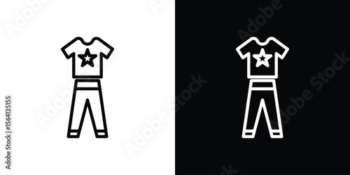 Pijama icon symbol outline style. Editable icon in EPS10