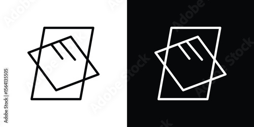 Roof window icon symbol outline style. Editable icon in EPS10