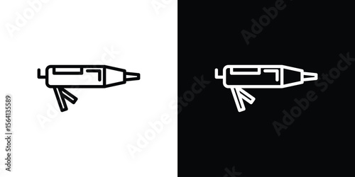 Sealants gun icon symbol outline style. Editable icon in EPS10