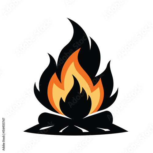 Campfire art and vector design 