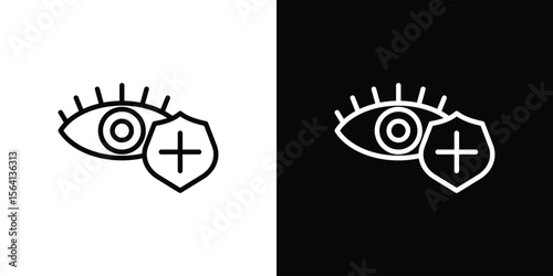Vision insurance icon symbol outline style. Editable icon in EPS10