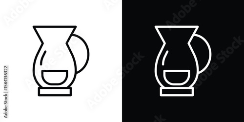 Vinegar icon symbol outline style. Editable icon in EPS10