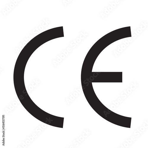 CE mark symbol . Vector illustration, confirmity European,Conformité européenne vector symbol or sign logo