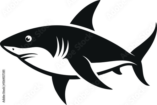 Shark silhouette bundle vector design with editable