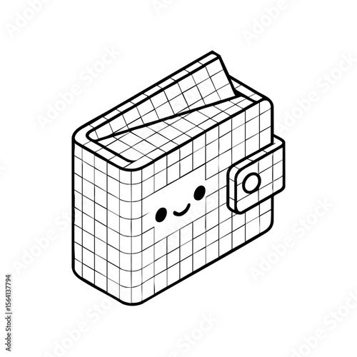 wallet box design vector