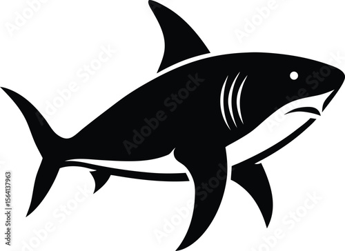 Shark silhouette bundle vector design with editable