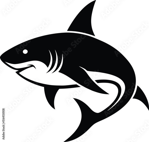 Shark silhouette bundle vector design with editable