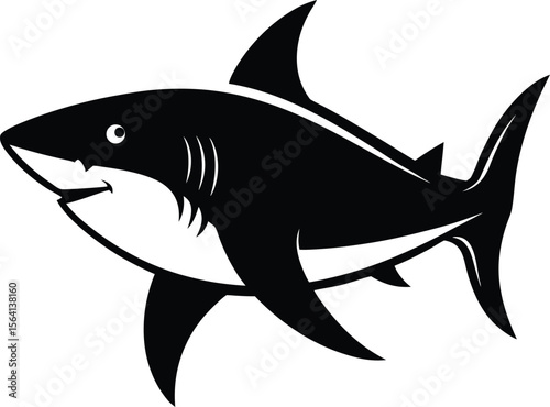 Shark silhouette bundle vector design with editable