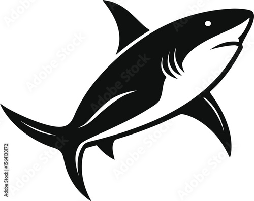 Shark silhouette bundle vector design with editable