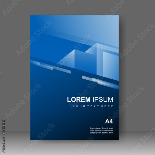 Book cover design modern technology style. Annual report. Brochure template, catalog. Simple Flyer promotion. magazine. Vector illustration