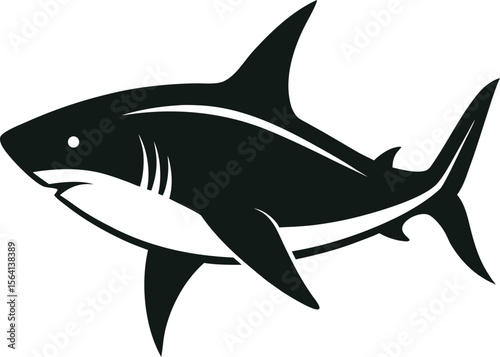 Shark silhouette bundle vector design with editable
