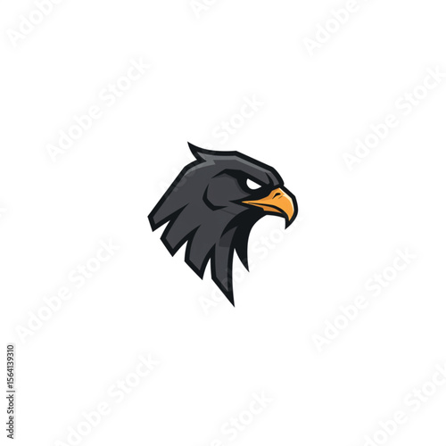 Falcon Head Logo – Bold Geometric Bird Emblem for Speed and Precision"