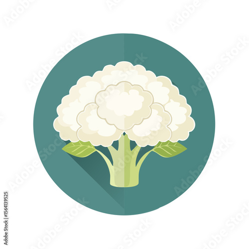 Cauliflower Food Icon Isolated on a Transparent Background